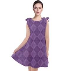 Purple Tie Up Tunic Dress by nateshop