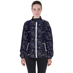 Seamless-pattern Women s High Neck Windbreaker by nateshop