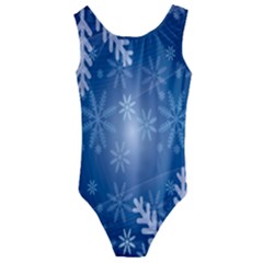 Snowflakes Kids  Cut-out Back One Piece Swimsuit by nateshop