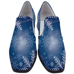 Snowflakes Women Slip On Heel Loafers by nateshop