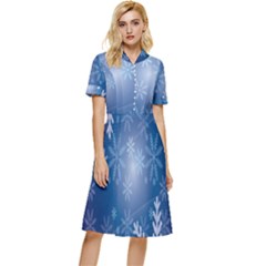 Snowflakes Button Top Knee Length Dress by nateshop