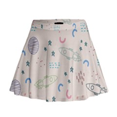 Space Mini Flare Skirt by nateshop