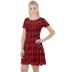 Square Cap Sleeve Velour Dress 