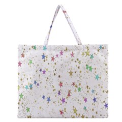 Star Zipper Large Tote Bag by nateshop