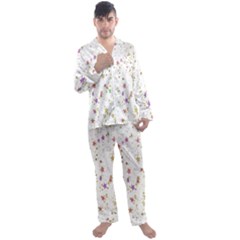 Star Men s Long Sleeve Satin Pajamas Set by nateshop