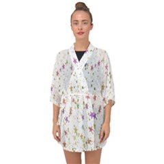 Star Half Sleeve Chiffon Kimono by nateshop