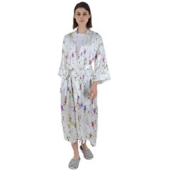 Star Maxi Satin Kimono by nateshop