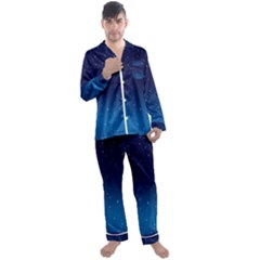 Stars-1 Men s Long Sleeve Satin Pajamas Set by nateshop