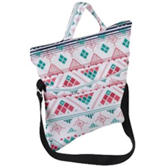 Aztec Ethnic Seamless Pattern Fold Over Handle Tote Bag