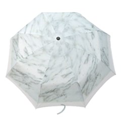 White Marble Texture Pattern Folding Umbrellas by Jancukart