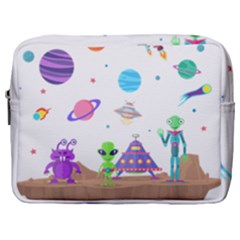 Alien Ufo Star Universe Star Vector Image Make Up Pouch (large)