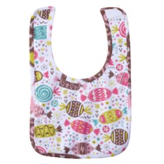 Candy Background Cartoon Baby Bib by Jancukart