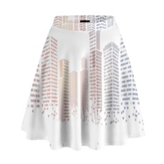 Buildings, Building City Building Condominium Skyscraper High Waist Skirt by Jancukart