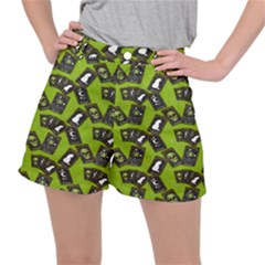 Cats And Skulls - Modern Halloween  Ripstop Shorts by ConteMonfrey