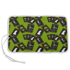 Cats And Skulls - Modern Halloween  Pen Storage Case (l) by ConteMonfrey