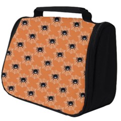 Halloween Black Orange Spiders Full Print Travel Pouch (big) by ConteMonfrey