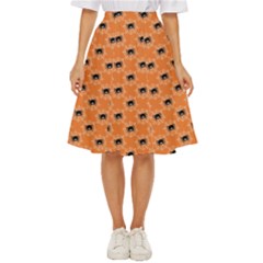 Halloween Black Orange Spiders Classic Short Skirt by ConteMonfrey