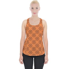 Halloween Black Orange Spider Web   Piece Up Tank Top by ConteMonfrey