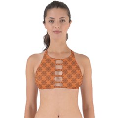 Halloween Black Orange Spider Web   Perfectly Cut Out Bikini Top by ConteMonfrey