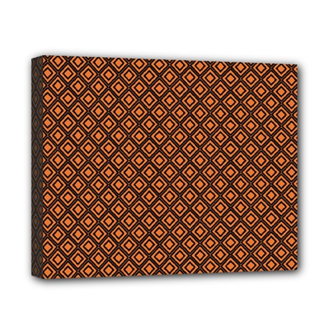 Halloween Palette Plaids Orange, Black Geometric  Canvas 10  X 8  (stretched) by ConteMonfrey