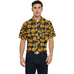 Jack O Lantern  Men s Short Sleeve Pocket Shirt  by ConteMonfrey