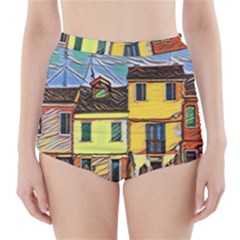 Colorful Venice Homes High-waisted Bikini Bottoms by ConteMonfrey