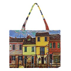 Colorful Venice Homes Medium Tote Bag