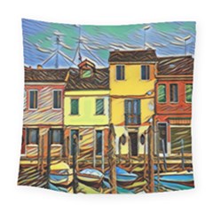 Colorful Venice Homes Square Tapestry (large) by ConteMonfrey