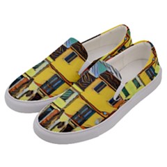 Colorful Venice Homes Men s Canvas Slip Ons by ConteMonfrey