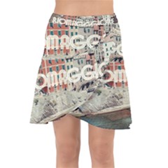 Riomaggiore - Italy Vintage Wrap Front Skirt by ConteMonfrey