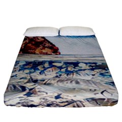 Fishes In Lake Garda Fitted Sheet (California King Size)