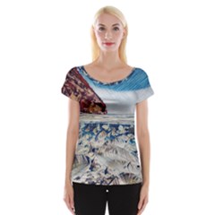 Fishes In Lake Garda Cap Sleeve Top