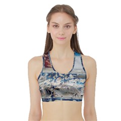 Fishes In Lake Garda Sports Bra with Border