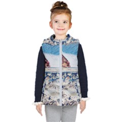 Fishes In Lake Garda Kids  Hooded Puffer Vest