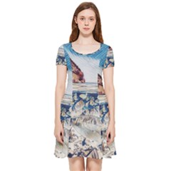 Fishes In Lake Garda Inside Out Cap Sleeve Dress