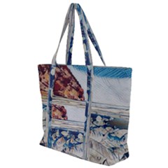 Fishes In Lake Garda Zip Up Canvas Bag