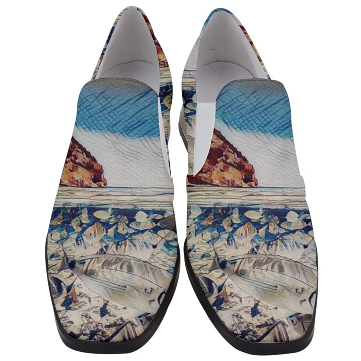 Fishes In Lake Garda Women Slip On Heel Loafers