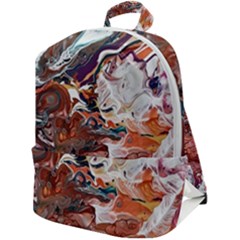Summer Arabesque Zip Up Backpack by kaleidomarblingart