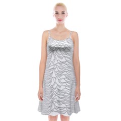 Joy Division Unknown Pleasures Spaghetti Strap Velvet Dress by Jancukart