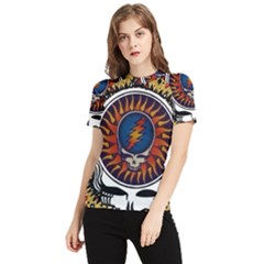 Grateful Dead Women s Short Sleeve Rash Guard by Jancukart