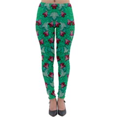 Beautiful Tropical Orchids Blooming Over Earth In Peace Lightweight Velour Leggings