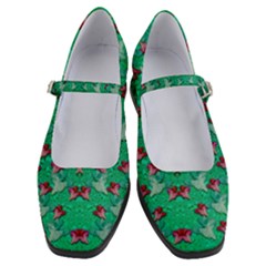 Beautiful Tropical Orchids Blooming Over Earth In Peace Women s Mary Jane Shoes by pepitasart