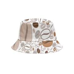 Brown Coffee Beans Pattern Inside Out Bucket Hat (kids) by Jancukart