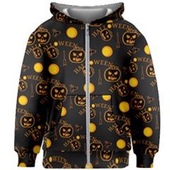 Halloween Background Pattern Kids  Zipper Hoodie Without Drawstring