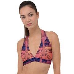 Pattern Colorful Background Abstarct Halter Plunge Bikini Top