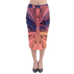 Pattern Colorful Background Abstarct Midi Pencil Skirt