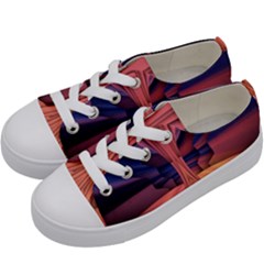 Pattern Colorful Background Abstarct Kids  Low Top Canvas Sneakers by Ravend
