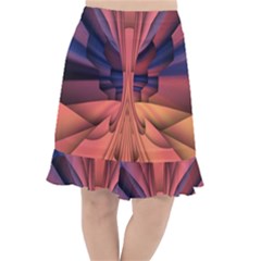 Pattern Colorful Background Abstarct Fishtail Chiffon Skirt by Ravend