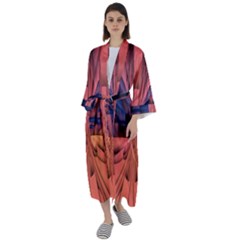 Pattern Colorful Background Abstarct Maxi Satin Kimono