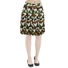 Camouflage Print Pattern Pleated Skirt